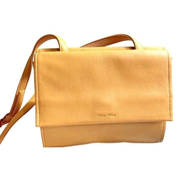 Nine West Crossbody Bag Flap Top Satchel‎ Handbag Designer Purse - Picture 1 of 9